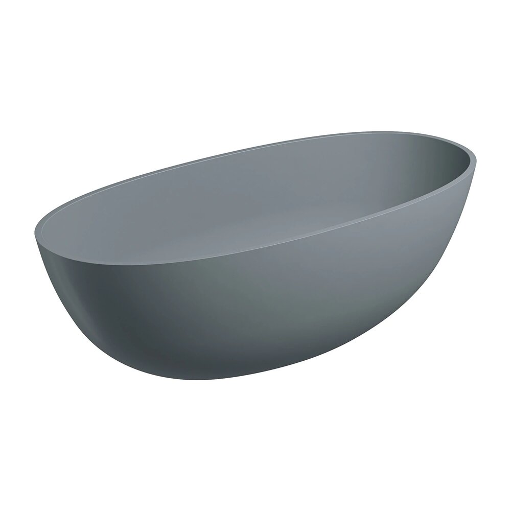 Cada freestanding compozit Omnires Shell M+ finisaj gri mat cenusa 160x75 cm