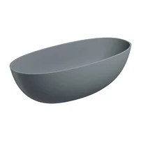 Cada freestanding compozit Omnires Shell M+ finisaj gri mat cenusa 175x78 cm