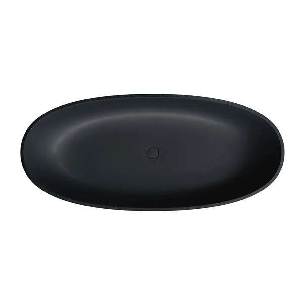 Cada freestanding compozit Omnires Shell M+ finisaj negru mat lava 175x78 cm picture - 3