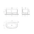 Cada freestanding compozit Omnires Valencia M+ BTW finisaj alb lucios 148x77 cm picture - 4