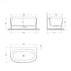 Cada freestanding compozit Omnires Valencia M+ BTW finisaj alb lucios 148x86 cm picture - 4