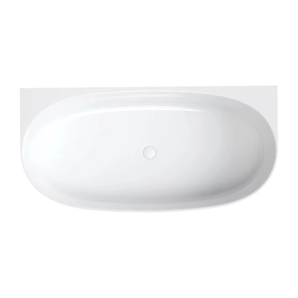 Cada freestanding compozit Omnires Valencia M+ BTW finisaj alb lucios 158x77 cm picture - 4