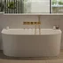 Cada freestanding compozit Omnires Valencia M+ BTW finisaj alb lucios 158x86 cm picture - 1