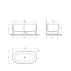 Cada freestanding compozit Omnires Valencia M+ BTW finisaj alb mat 148x77 cm picture - 4