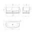 Cada freestanding compozit Omnires Valencia M+ BTW finisaj alb mat 158x77 cm picture - 4