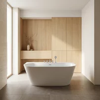 Cada freestanding din compozit Rune Hermod 170x80 cm lipita de perete, BTW