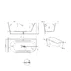 Cada freestanding din compozit Rune Hermod 170x80 cm montaj stanga picture - 2