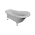 Cada freestanding din compozit Vayer Retro 169x82 cm picioare albe picture - 2