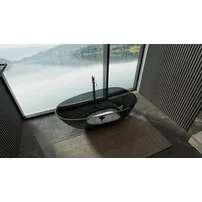 Cada freestanding din rasina Rune Mond fumuriu 170x87 cm