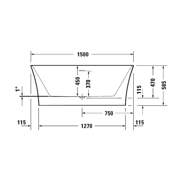 Cada freestanding Duravit DuraSenja 150x75 cm finisaj alb picture - 5
