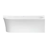 Cada freestanding Duravit DuraSenja 150x75 cm finisaj alb dreapta