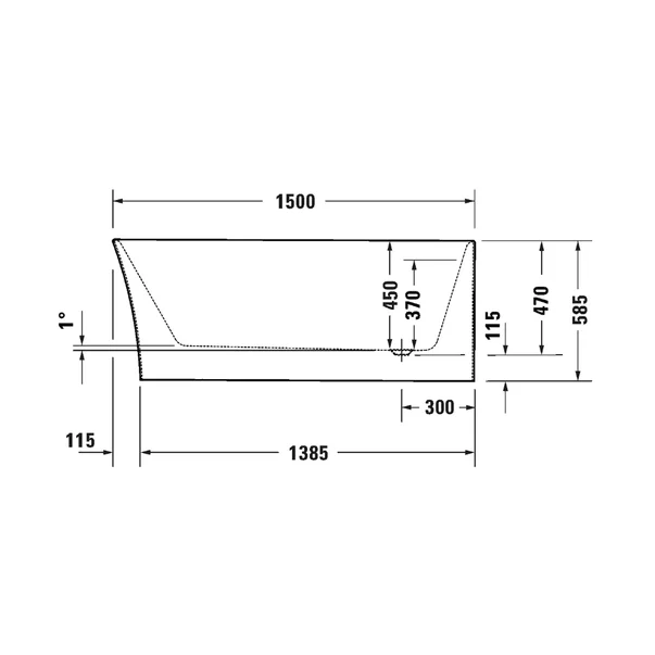 Cada freestanding Duravit DuraSenja 150x75 cm finisaj alb dreapta picture - 4