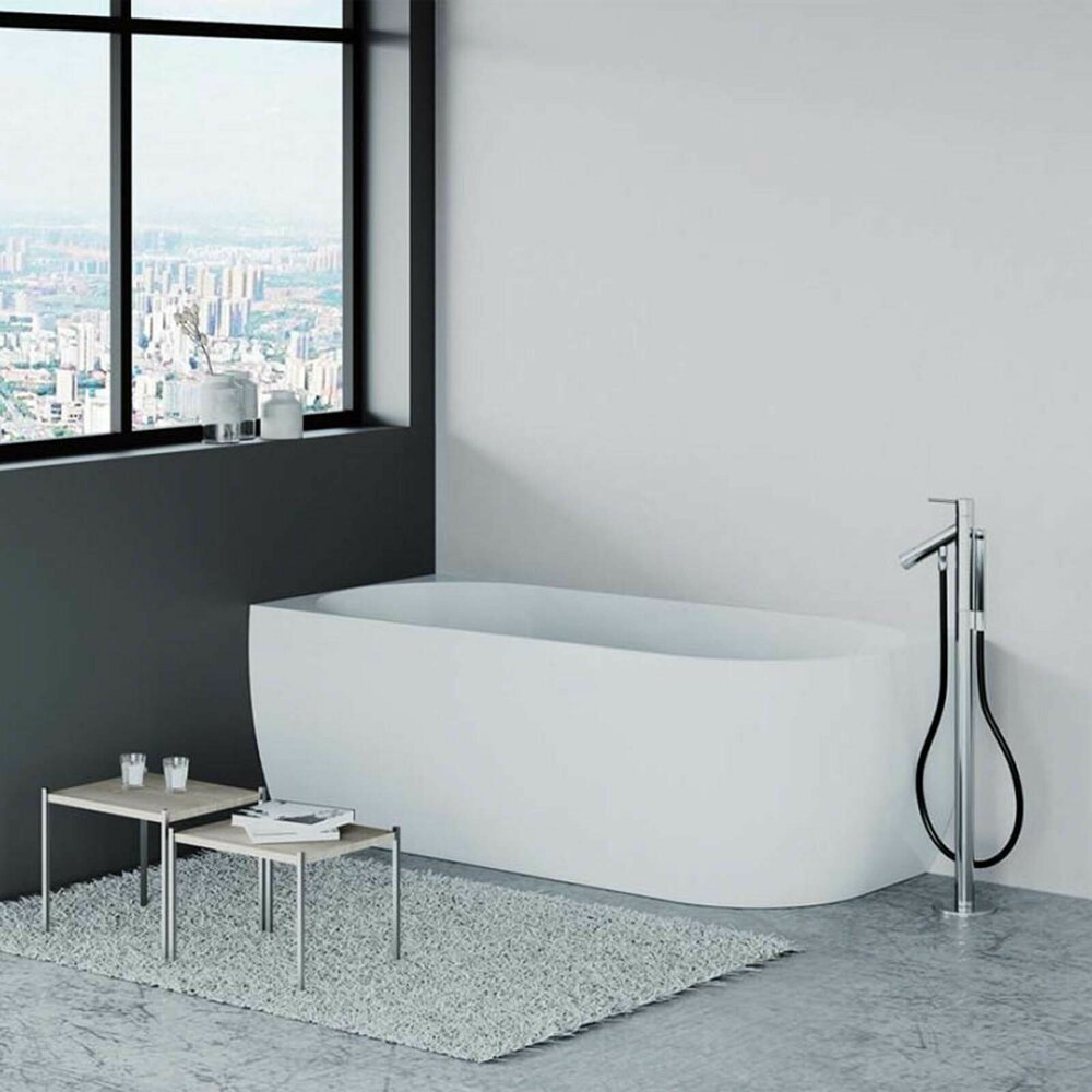 Cada freestanding Florida Balu Slim 165x80 cm stanga lipita de perete, BTW