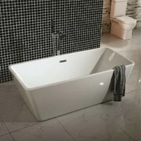 Cada freestanding Inter Ceramic acril alb 161.5x72 cm
