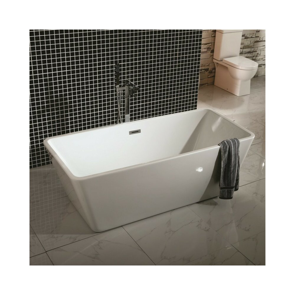 Cada freestanding Inter Ceramic acril alb 161.5x72 cm