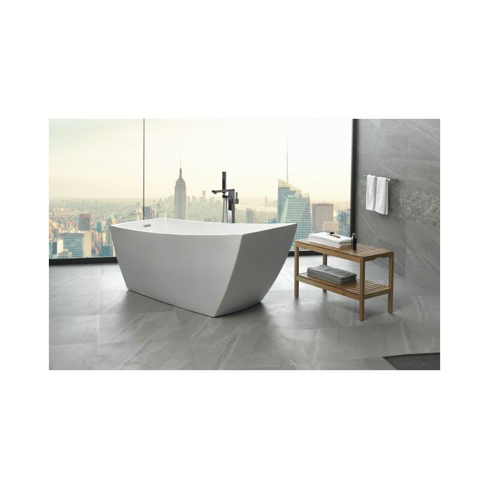 Cada freestanding Inter Ceramic acril alb 170x77 cm