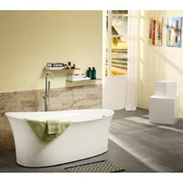 Cada freestanding Inter Ceramic acril alb 170x84 cm cu jeturi de aer