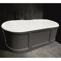 Cada freestanding Inter Ceramic acril alb-gri 170x75 cm