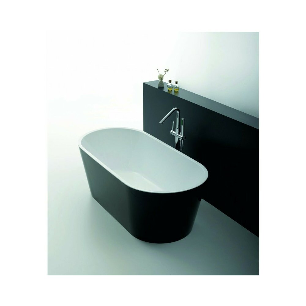 Cada freestanding Inter Ceramic acril negru-alb 170x80 cm