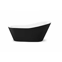 Cada freestanding Inter Ceramic acril negru-alb 180x80 cm