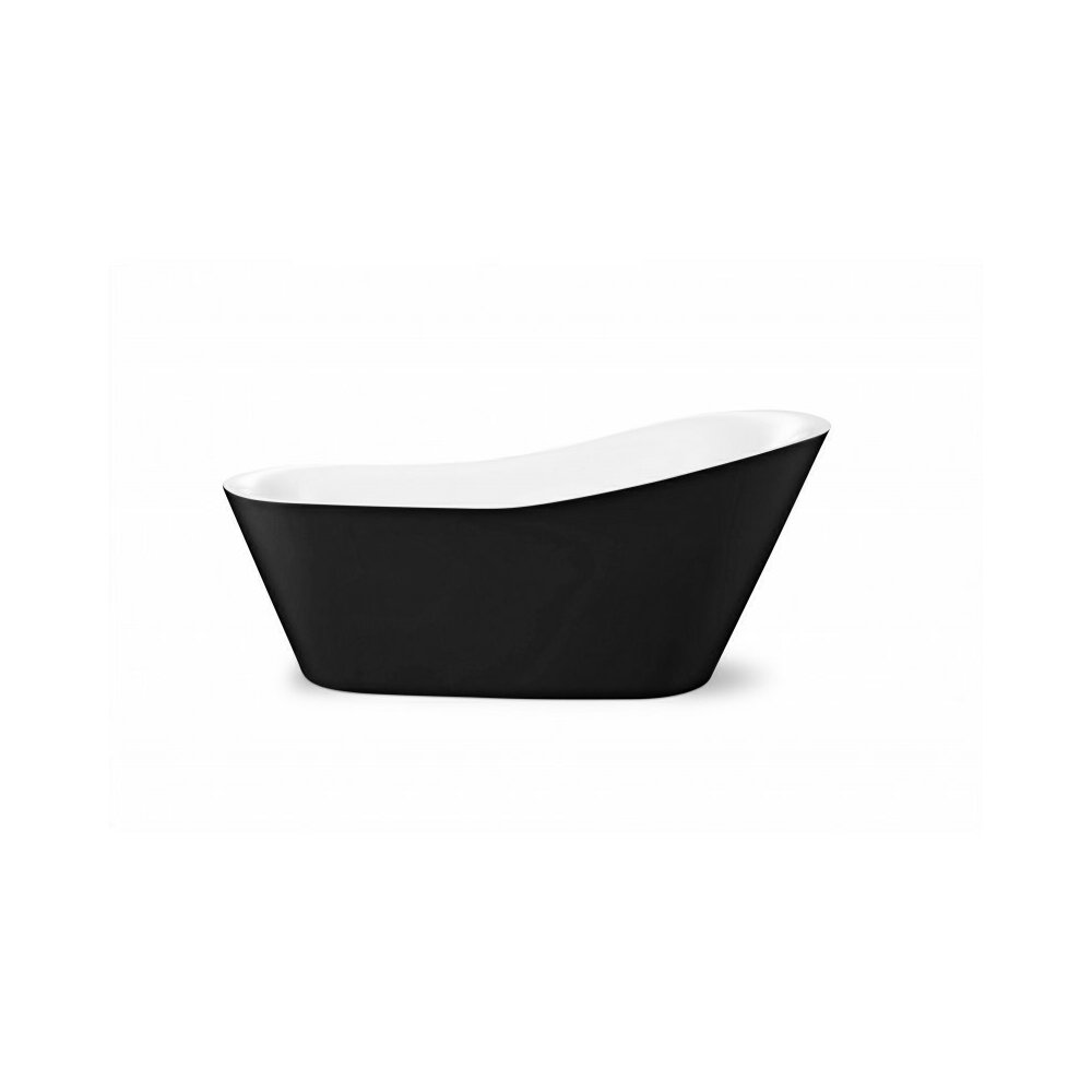 Cada freestanding Inter Ceramic acril negru-alb 180x80 cm