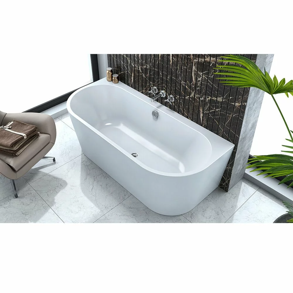 Cada freestanding Kolpasan Dream-SP alb 170x75 cm lipita de perete