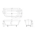 Cada freestanding Kreiner Andrea 175x75 cm finisaj alb dreapta lipita de perete BTW picture - 4