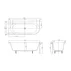 Cada freestanding Kreiner Andrea 175x75 cm finisaj alb stanga lipita de perete BTW picture - 4
