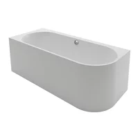 Cada freestanding Kreiner Andrea 175x75 cm finisaj alb stanga lipita de perete BTW
