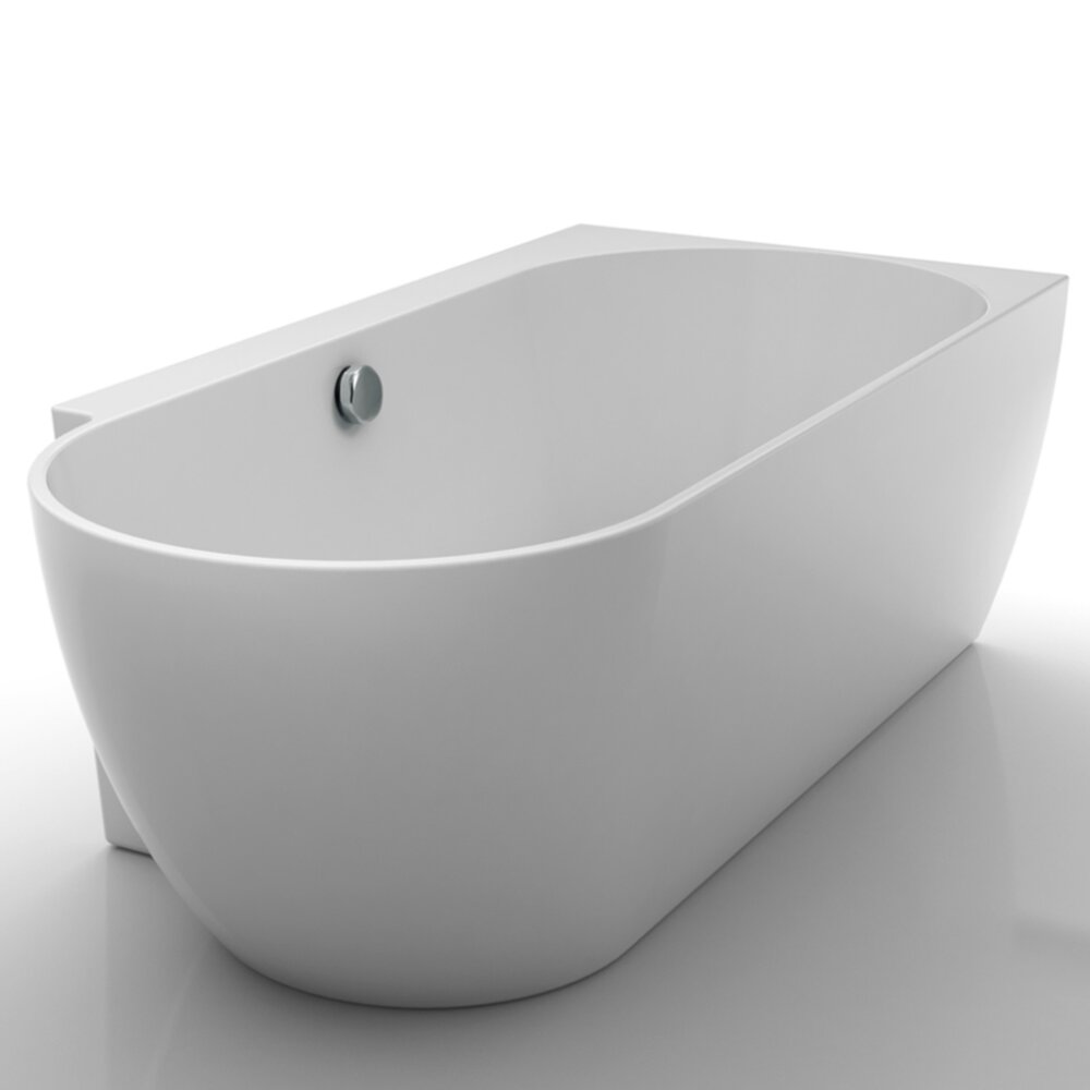 Cada freestanding Kreiner Ceylon 166x80 cm finisaj alb dreapta lipitadeperete,BTW