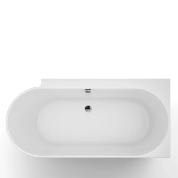 Cada freestanding Kreiner Ceylon 166x80 cm finisaj alb dreapta lipita de perete BTW picture - 3