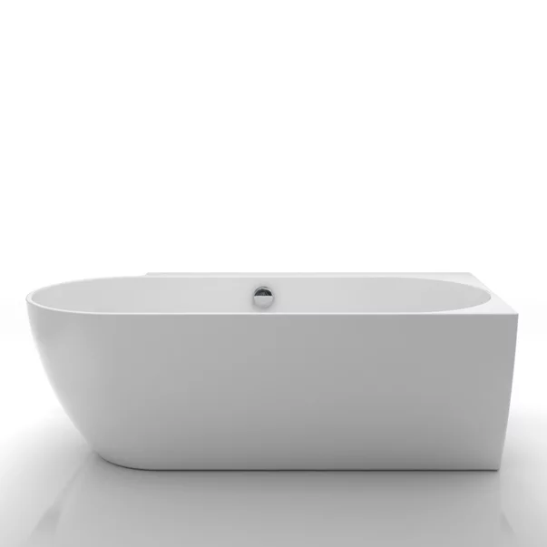 Cada freestanding Kreiner Ceylon 166x80 cm finisaj alb dreapta lipita de perete BTW picture - 4