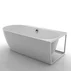 Cada freestanding Kreiner Ceylon 166x80 cm finisaj alb dreapta lipita de perete BTW picture - 5