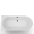 Cada freestanding Kreiner Ceylon 166x80 cm finisaj alb stanga lipita de perete BTW picture - 3