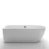 Cada freestanding Kreiner Ceylon 166x80 cm finisaj alb stanga lipita de perete BTW picture - 4