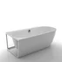 Cada freestanding Kreiner Ceylon 166x80 cm finisaj alb stanga lipita de perete BTW picture - 5
