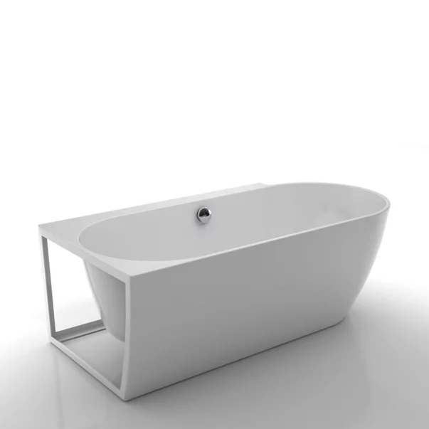 Cada freestanding Kreiner Ceylon 166x80 cm finisaj alb stanga lipita de perete BTW picture - 5