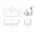 Cada freestanding Kreiner Ceylon 166x80 cm finisaj alb stanga lipita de perete BTW picture - 7
