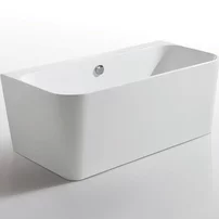 Cada freestanding Kreiner Maggie 160x75 cm finisaj alb lipita de perete BTW