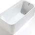 Cada freestanding Kreiner Maggie 160x75 cm finisaj alb dreapta lipita de perete BTW picture - 2