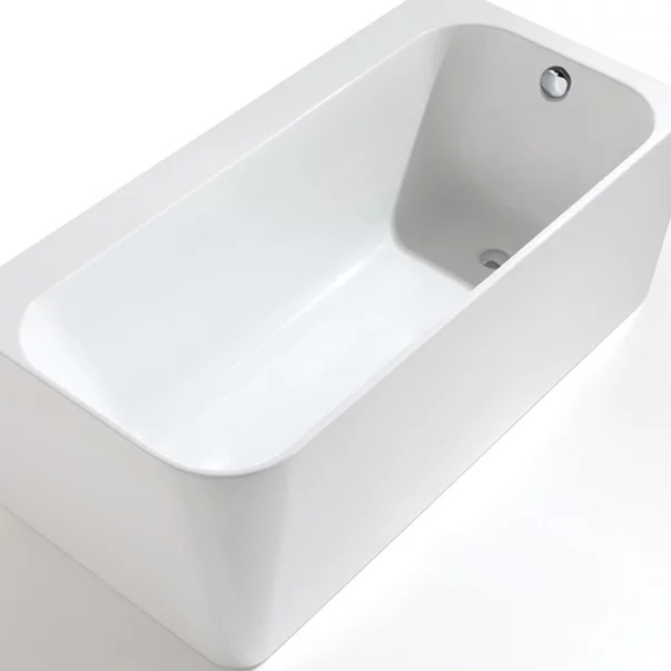 Cada freestanding Kreiner Maggie 160x75 cm finisaj alb dreapta lipita de perete BTW picture - 2