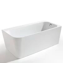 Cada freestanding Kreiner Maggie 160x75 cm finisaj alb dreapta lipita de perete BTW