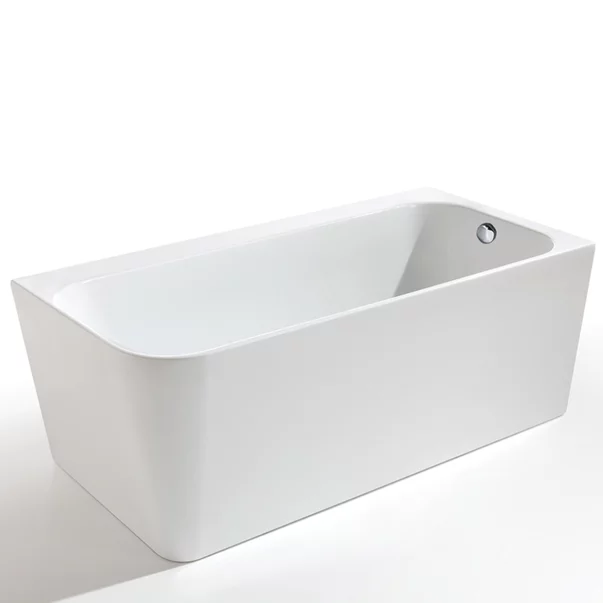 Cada freestanding Kreiner Maggie 160x75 cm finisaj alb dreapta lipita de perete BTW picture - 4