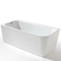 Cada freestanding Kreiner Maggie 160x75 cm finisaj alb stanga lipita de perete BTW