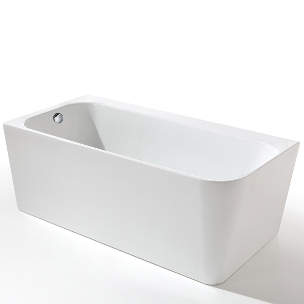 Cada freestanding Kreiner Maggie 160x75 cm finisaj alb stanga lipita de perete, BTW