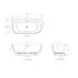 Cada freestanding Kreiner Vera 166x80 cm finisaj alb lipita de perete BTW picture - 7