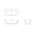 Cada freestanding Kreiner Vera 170x80 cm finisaj alb dreapta lipita de perete BTW picture - 2