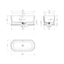 Cada freestanding Omnires Ovo M+ compozit alb lucios 160x75 cm picture - 4