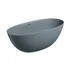 Cada freestanding Omnires Shell M+ compozit gri mat cenusa 160x75 cm cu preaplin picture - 1