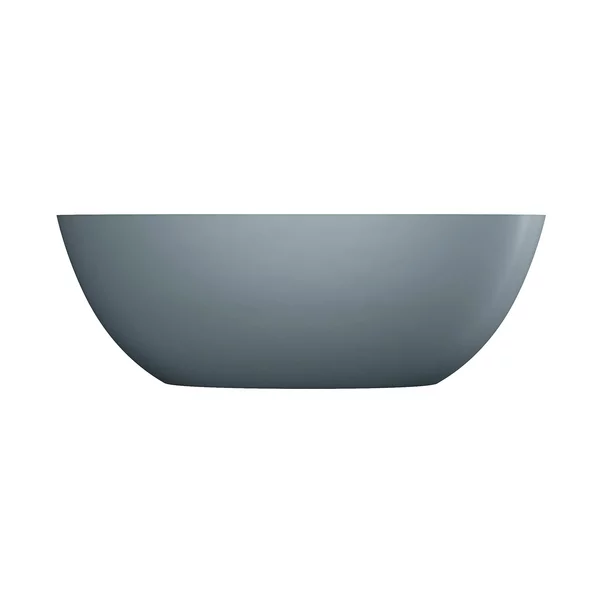 Cada freestanding Omnires Shell M+ compozit gri mat cenusa 160x75 cm cu preaplin picture - 3